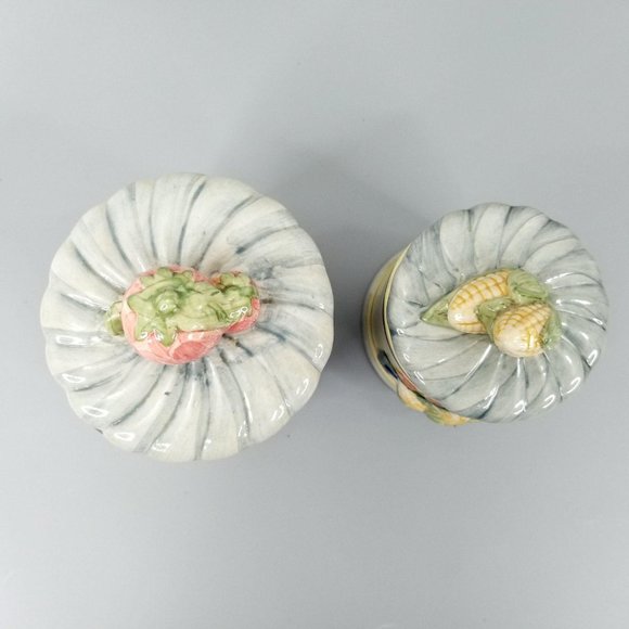 Tomatoes Corn Small Canisters Vegetables Retro Set - Picture 6 of 8
